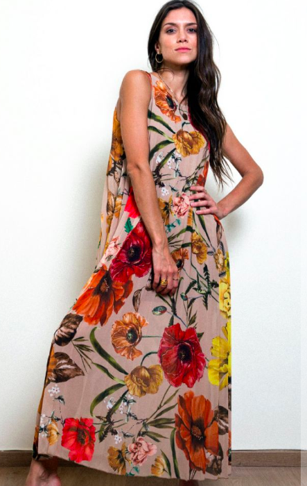 "French Fashion : Robe longue à fleurs Nina Kendosa"