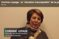 "Corine Lepage angry against environmental laws too weak to protect our health ; atmospheric pollution"