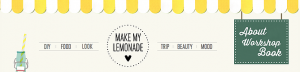 "Hand-crafted hand - Make my lemonade logo ; knitting"