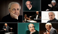 "Pierre Boulez, a French conductor ; French contemporary musician"