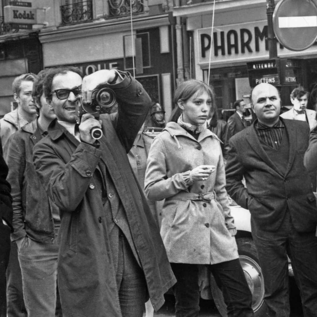 "Anne_Wiazemsky_Jean-Luc_Godard, in Le redoutable, a movie about Godard and 68"