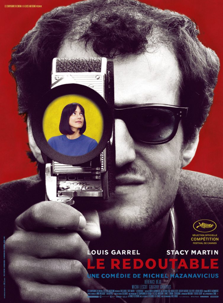 "Movie Poster of le Redoutable of Michel Hazanavicius, a movie about Godard et 68"