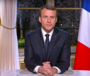 "The good wishes of the French president for 2018, Emmanuel Macron"