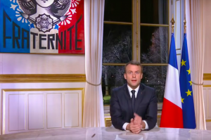 "The good wishes of the French president for 2018, Emmanuel Macron"
