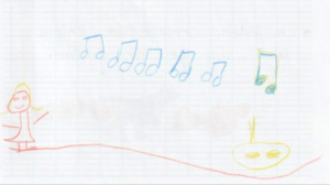 "10 French Idioms illustrated by a 5 years old girl - Chanter comme une casserole"