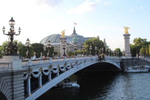 "Parisian café terraces - Pont Alexandre III et Rosa Bonheur"