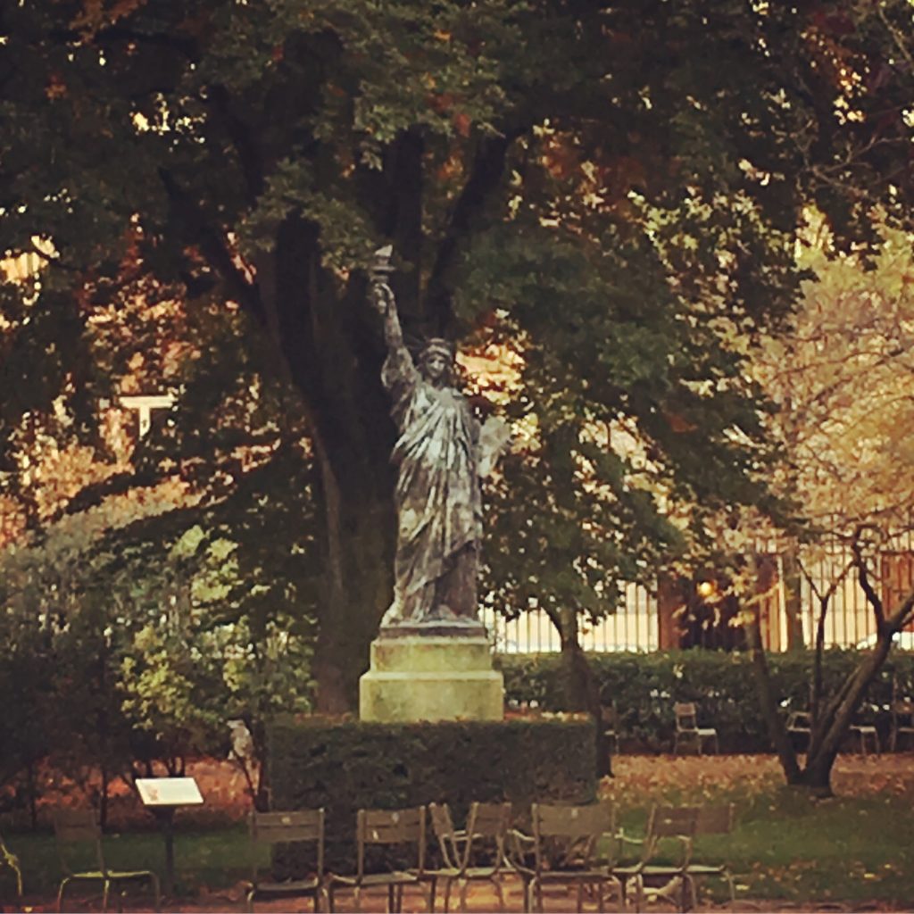 "Parisian Luxembourg gardens - Liberty Statue"